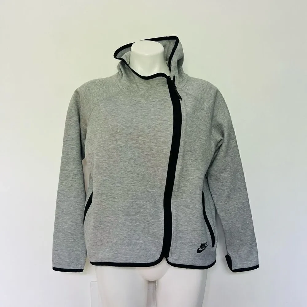 Nike High Low Asymmetrical Zip up Hooded sweatshirt